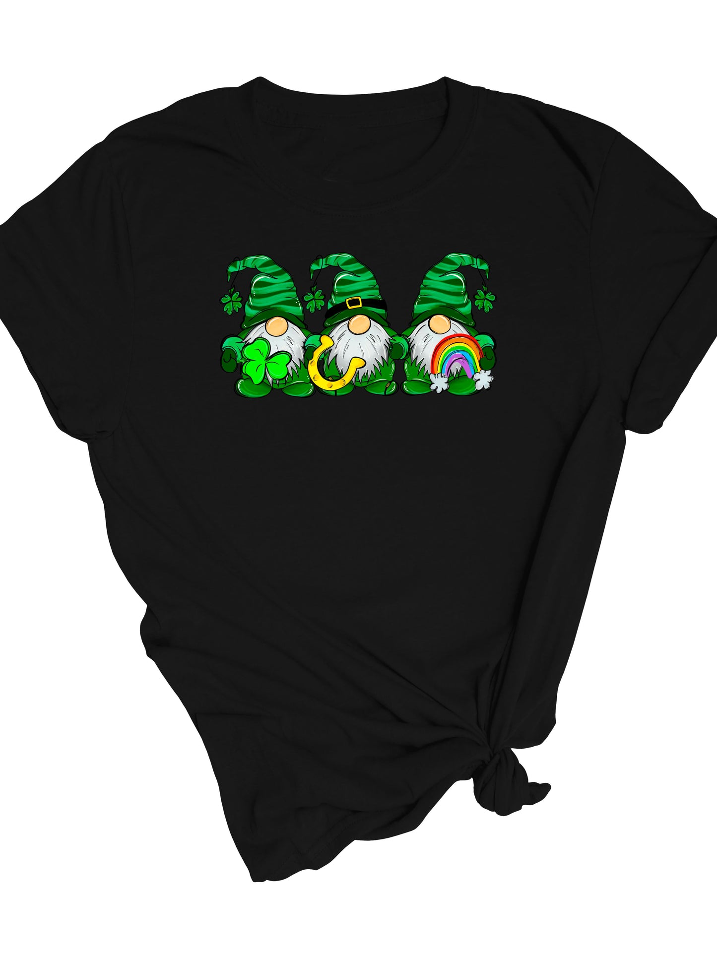 ST PATRICKS GNOMES - RELAXED FIT T-SHIRT BLACK