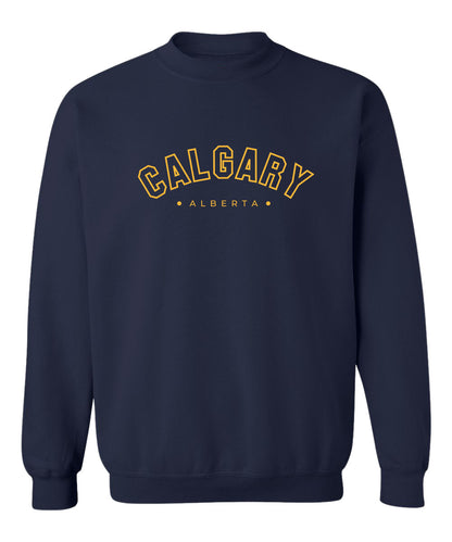 Calgary Alberta - Crewneck Rlaxed Fit Sweatshirt Navy