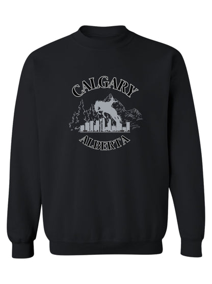 Calgary Tourism - Crewneck Relaxed Fit Sweatshirt Black