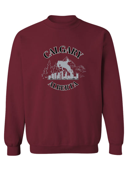 Calgary Tourism - Crewneck Relaxed Fit Sweatshirt Garnet Red