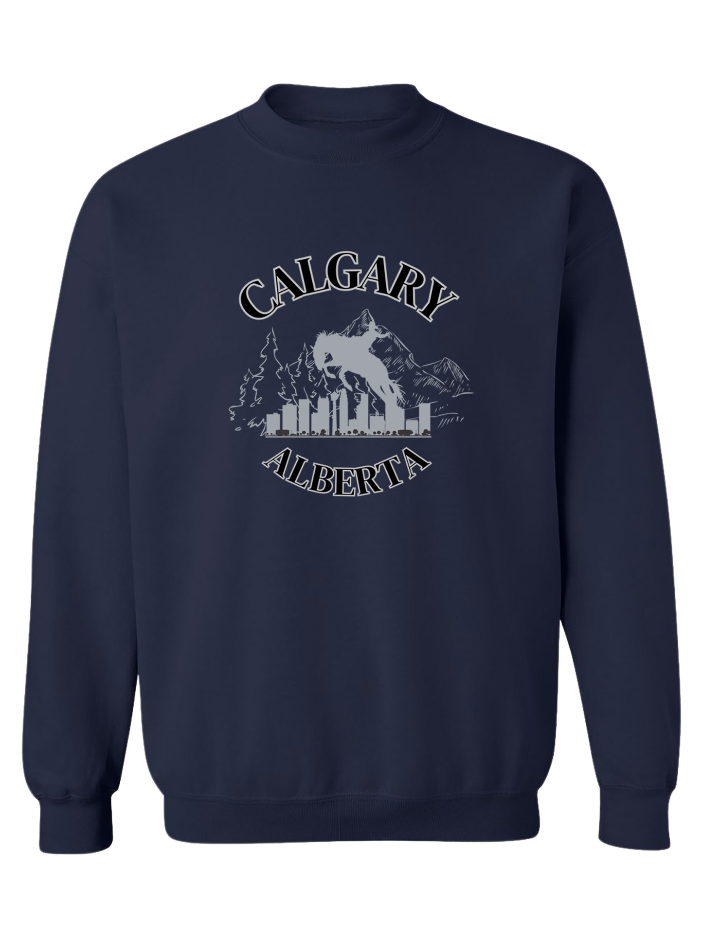 Calgary Tourism - Crewneck Relaxed Fit Sweatshirt Navy