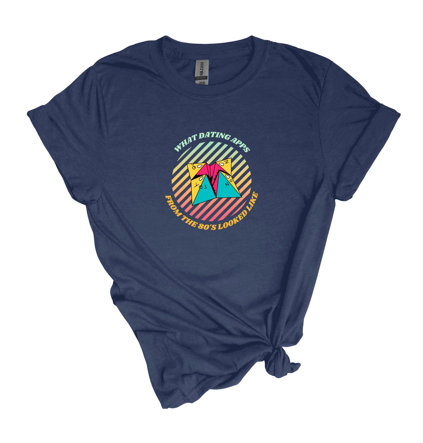 Relaxed Fit T Shirts | Heather Navy T Shirt | CHERRY CHIC DESIGNS
