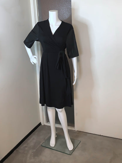 Black Wrap Dress | Women's Wrap Dress | CHERRY CHIC DESIGNS