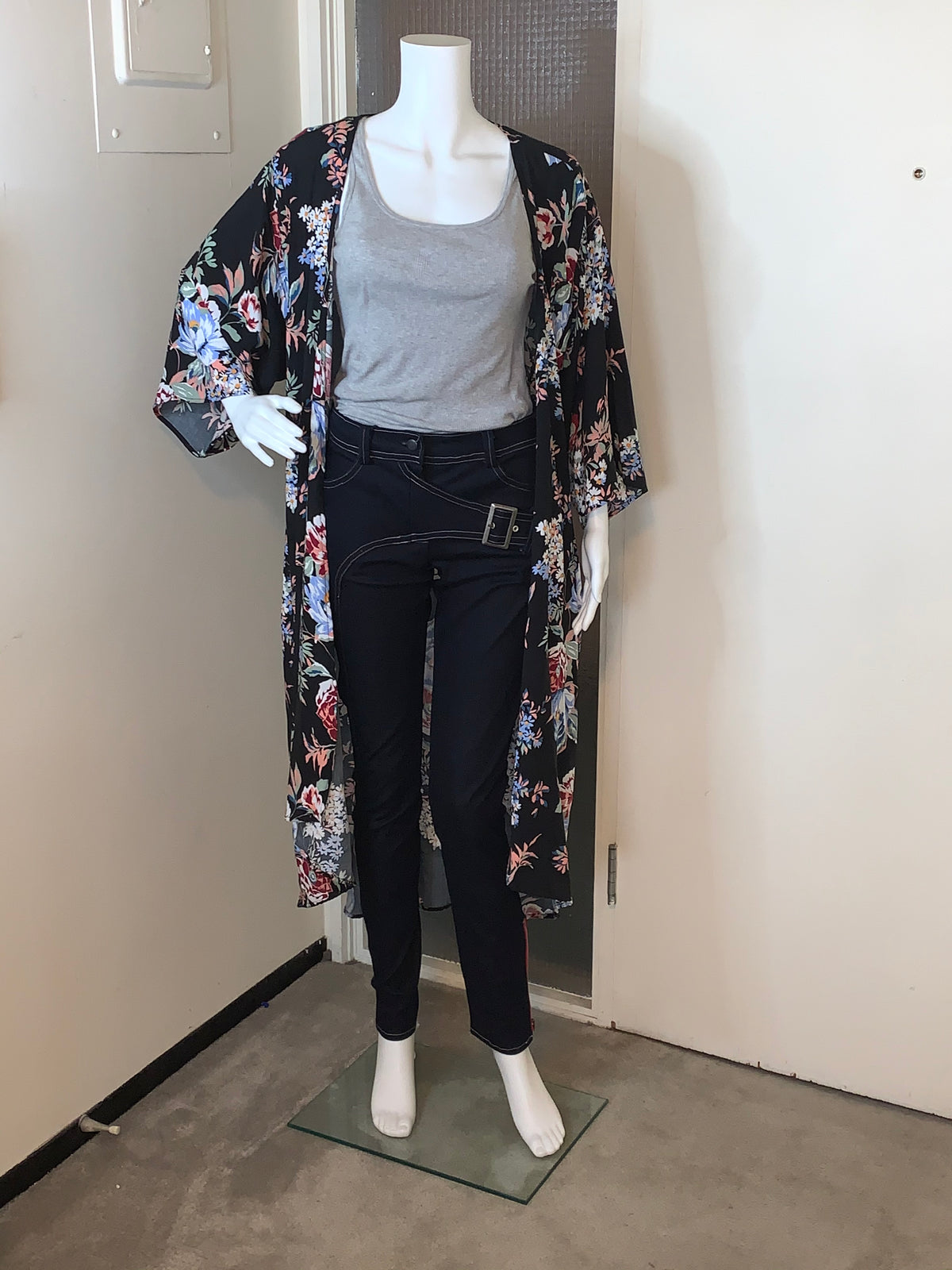 Long Floral Kimono | Floral Print Kimono | CHERRY CHIC DESIGNS