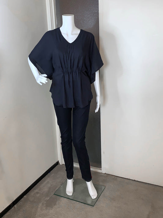 Navy Blue Kimono Top