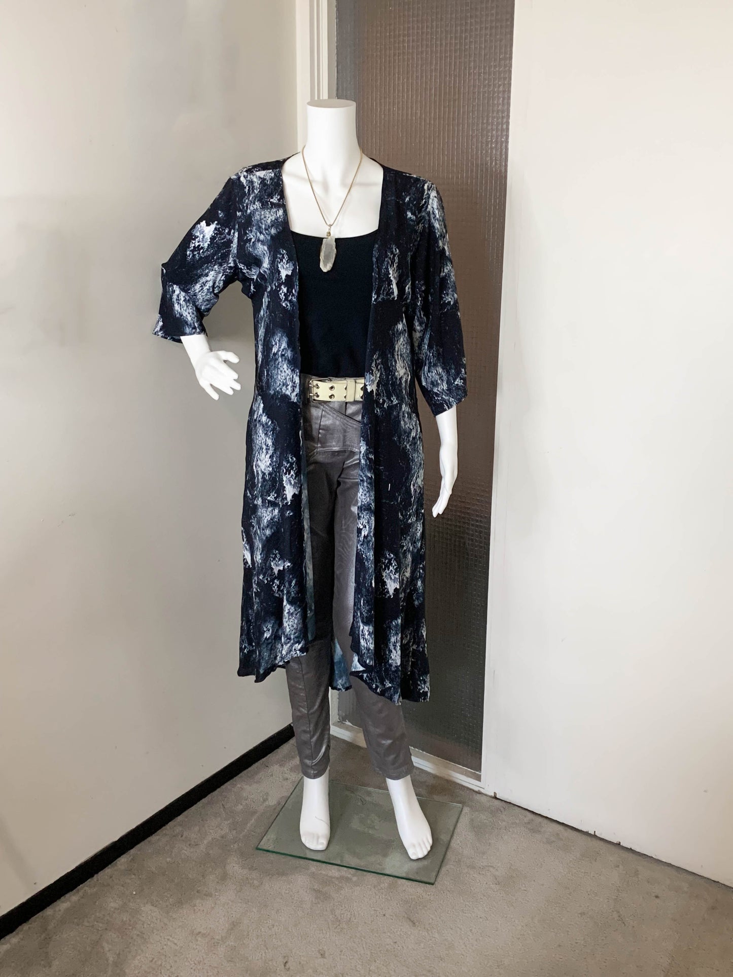 Blue Cocoa Kimono | Blue Kimono Robe | CHERRY CHIC DESIGNS