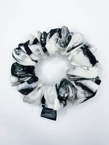 White Granite Scrunchie - Mini