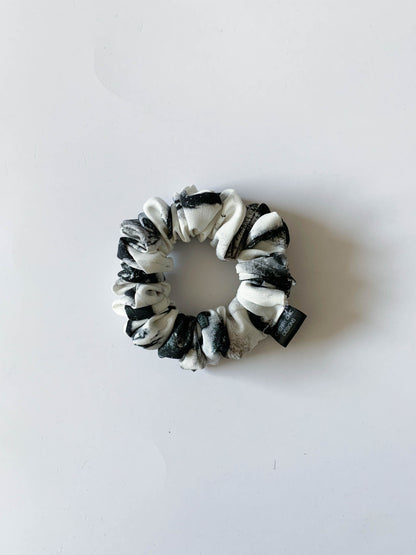 White Granite Scrunchie - Mini