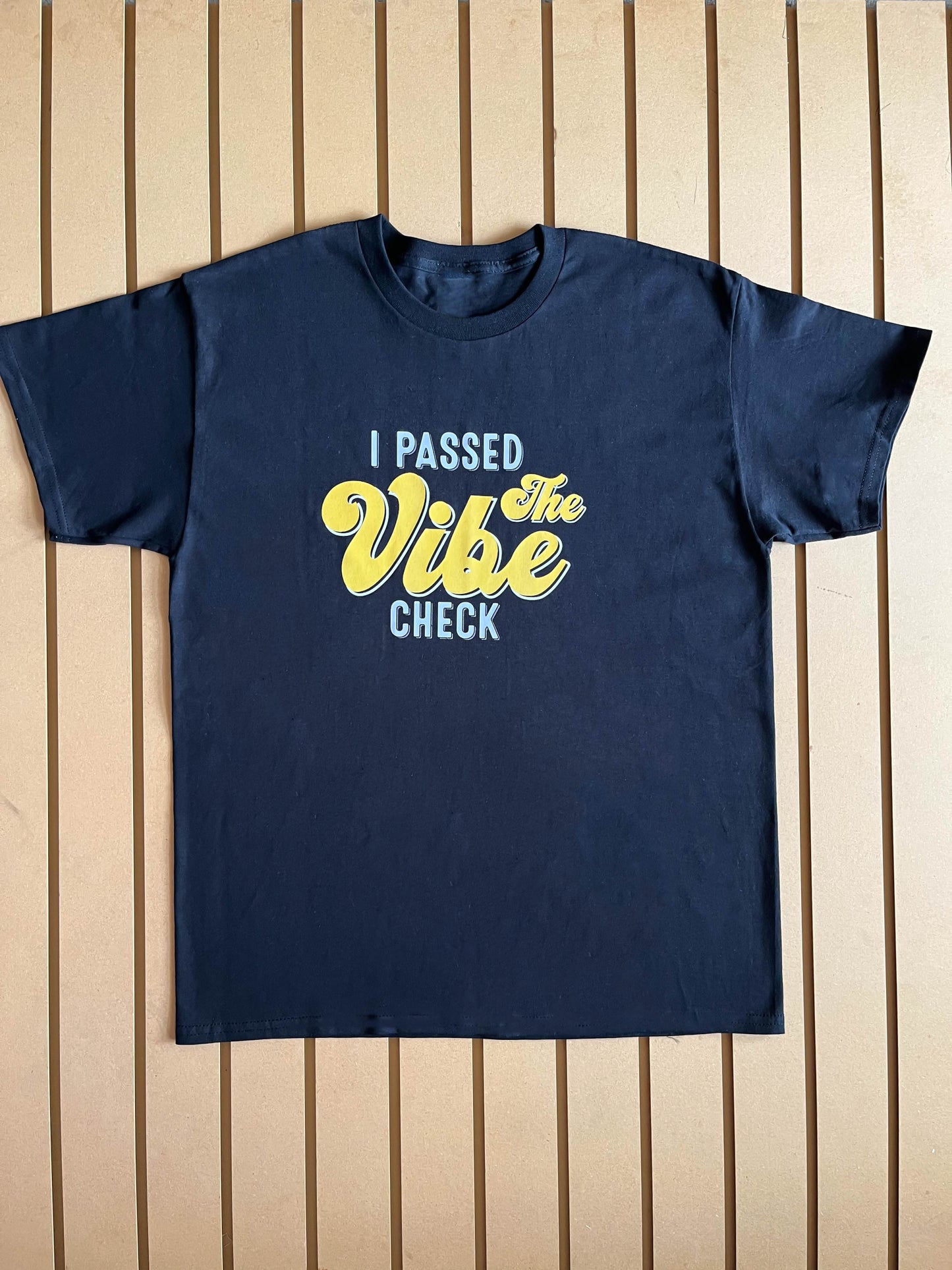 I Passed the Vibe Check -  Relaxed Fit Tee Black